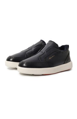 Santoni: Тёмные кеды  Cleanic