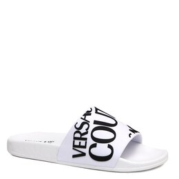 Versace Jeans Couture: Белые шлёпанцы 