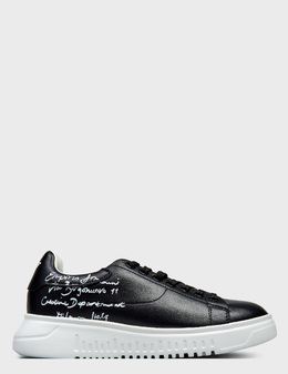 EMPORIO ARMANI: Чорні кеди 
