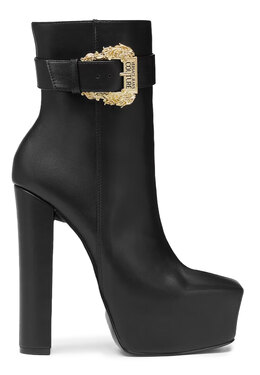 VERSACE JEANS COUTURE: Чёрные ботинки 