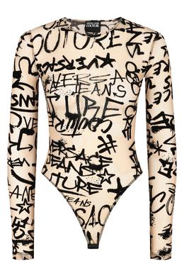 VERSACE JEANS COUTURE: Коричневый боди 