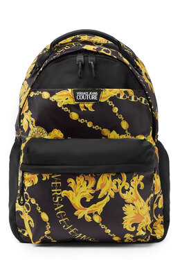 VERSACE JEANS COUTURE: Чёрный рюкзак 