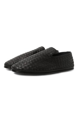 Bottega Veneta: Чёрные мокасины 