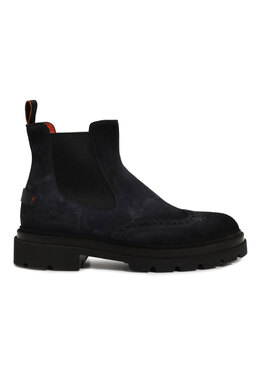 SANTONI: Синие ботинки 