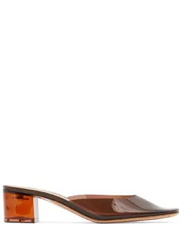 GIANVITO ROSSI: Коричневые сабо  Plexi