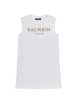 BALMAIN: Хлопковое платье 