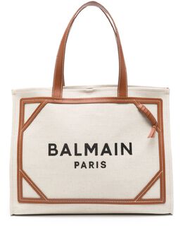 Balmain: Сумка-шоппер  B-Army с принтом