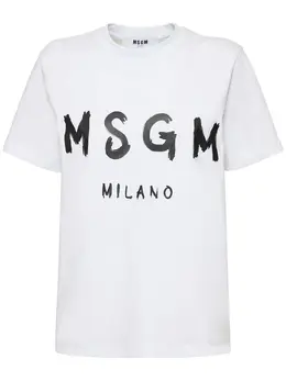 MSGM: Белая футболка 
