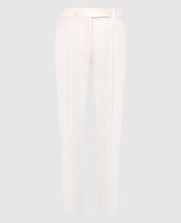 Valentino: Білі брюки  Crepe Couture