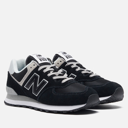 New Balance: Чёрные кроссовки 