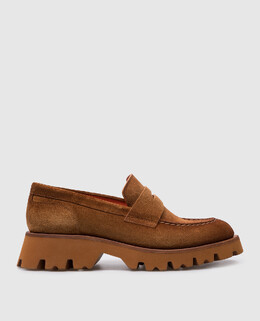 Santoni: Коричневі лофери 