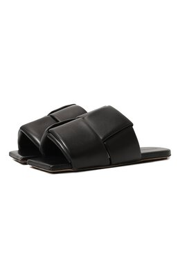 Bottega Veneta: Чёрные шлёпанцы 