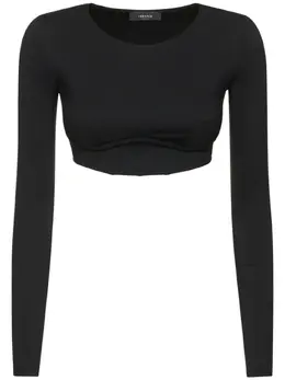 VERSACE: Топ с длинным рукавом 
