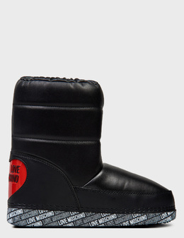 LOVE MOSCHINO: Чёрные угги 