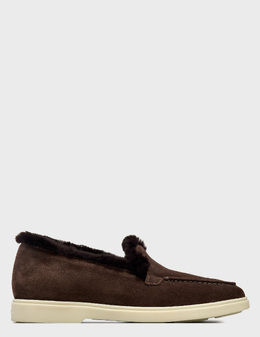 SANTONI: Коричневі мокасини 