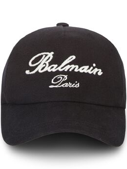 Balmain: Чёрная кепка 
