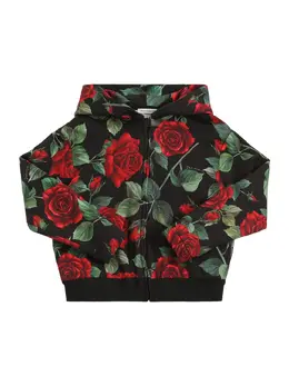 DOLCE & GABBANA: Толстовка с цветочным принтом 