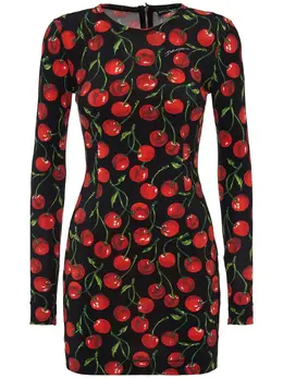 DOLCE & GABBANA: Платье с принтом 