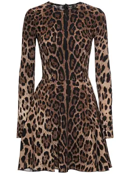 DOLCE & GABBANA: Платье  Cady с леопардовым принтом