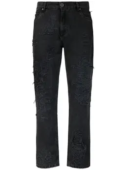 BALMAIN: Рваные джинсы 