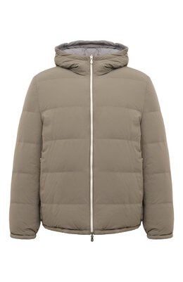 Brunello Cucinelli: Пуховик цвета хаки 