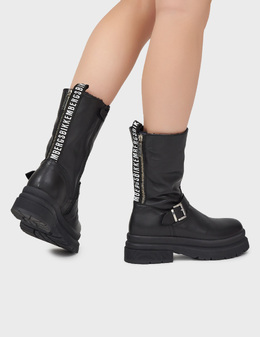 BIKKEMBERGS: Чёрные ботинки 