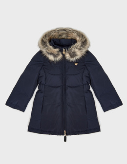 ARMANI JUNIOR: Синий пуховик 