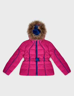 BIKKEMBERGS: Розовый пуховик 