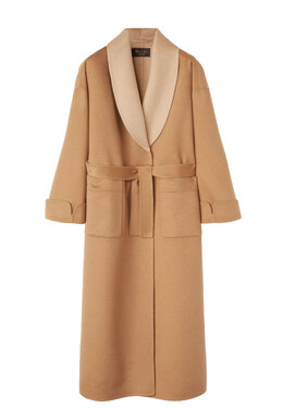 LORO PIANA: Коричневое пальто 