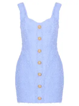 BALMAIN: Однотонное платье 