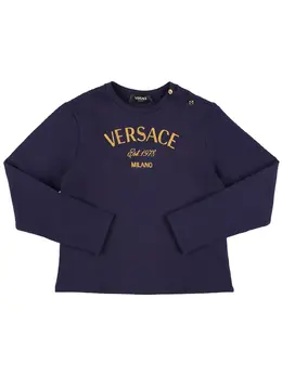 VERSACE: Свитшот с воротником 