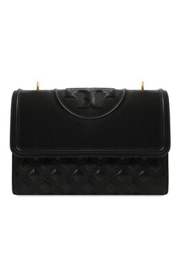 Tory Burch: Чёрная сумка  Fleming