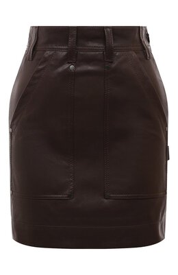 Brunello Cucinelli: Кожаная юбка 