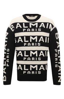 Balmain: Чёрный свитер 