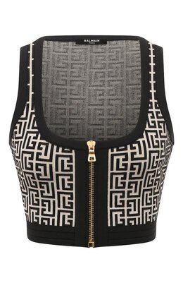 Balmain: Топ из шерсти 