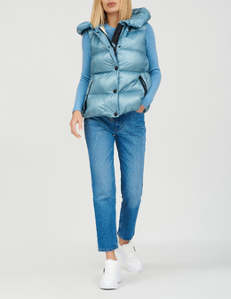 MONCLER: Голубой жилет 
