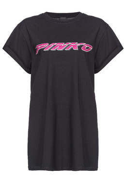 PINKO: Чёрная футболка 