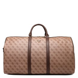Guess: Бежевая дорожная сумка 