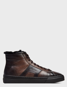 SANTONI: Коричневі кеди 