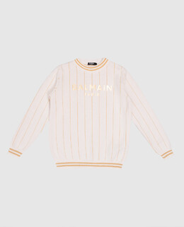 Balmain: Бежевый свитер 