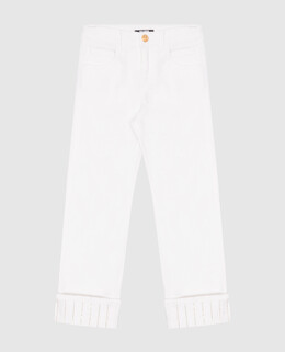 Balmain: Белые джинсы 