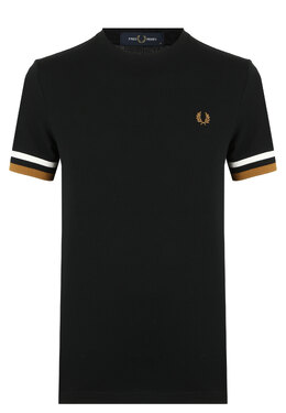 FRED PERRY: Чёрная футболка 