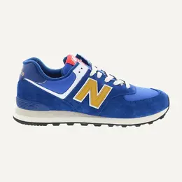 New Balance: Голубые кроссовки 