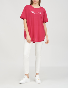 GUESS: Розовая футболка 