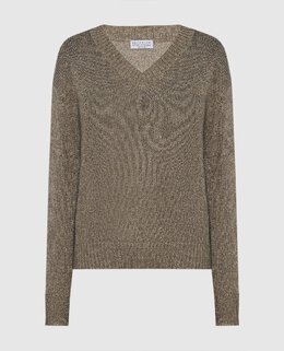 Brunello Cucinelli: Коричневый свитер 