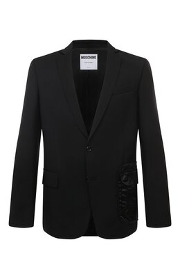 Moschino: Пиджаки из шерсти 