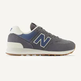 New Balance: Серые кроссовки 