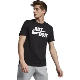 NIKE: Чёрная футболка  Just Do It