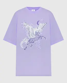 Vetements: Фиолетовая футболка 