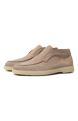 Santoni: Бежевые ботинки 